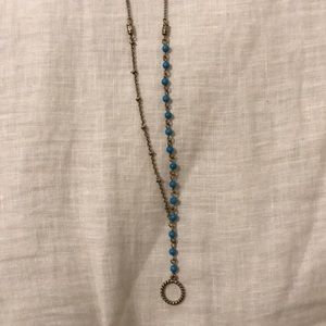 JBloom Turquoise and Gold Long Necklace